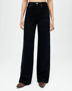 70s Ultra High Rise Wide Leg - Black Flow