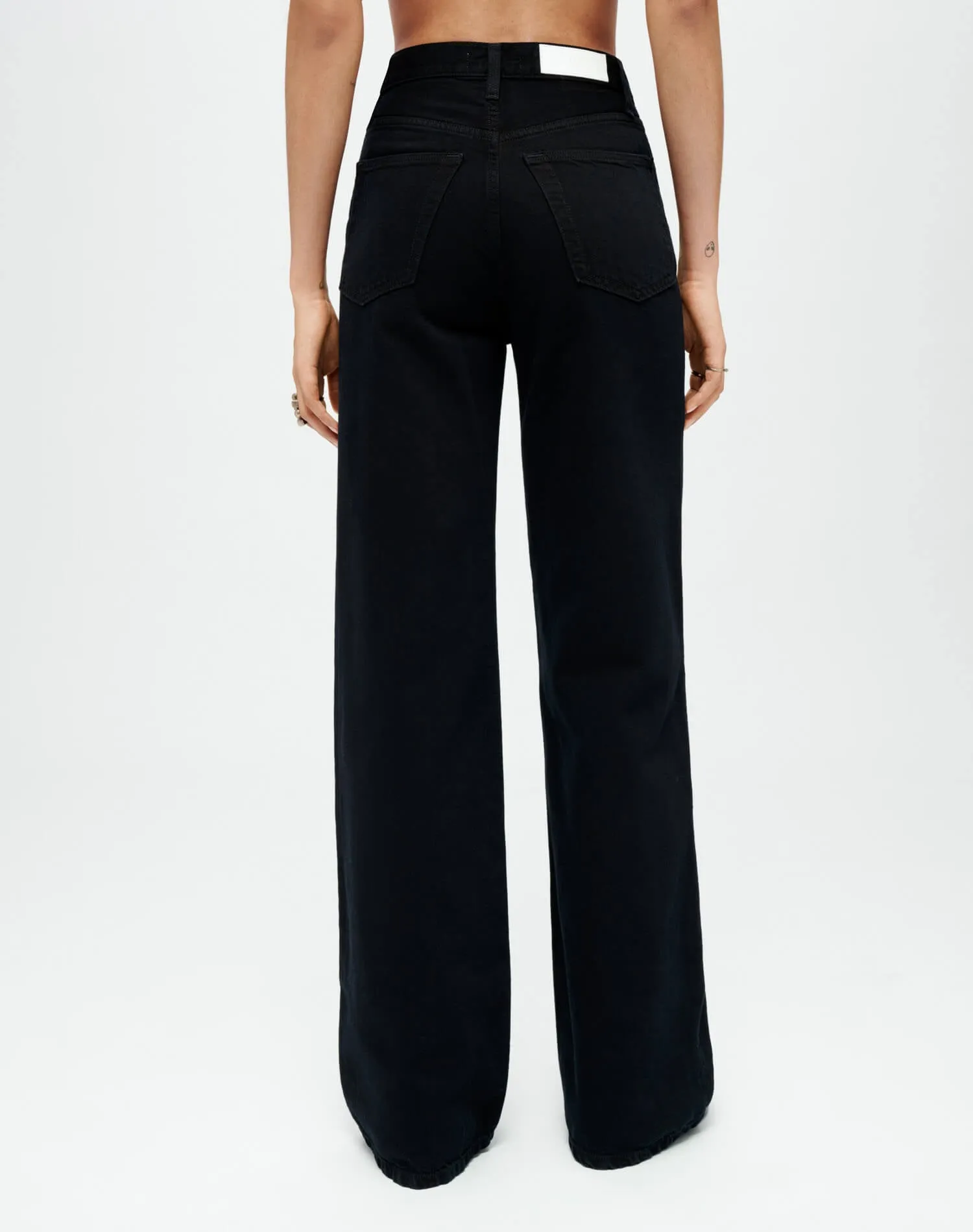 70s Ultra High Rise Wide Leg - Black Flow