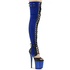 8 Inch Heel FLAMINGO-3027 Blue Suede