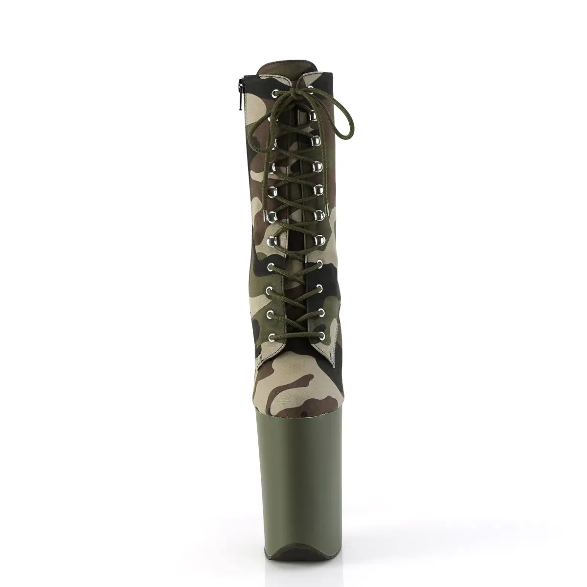 9 Inch Heel INFINITY-1020CAMO Green Camo Fabric