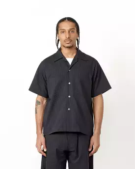 Acoustic Shirt Striped Seersucker in Navy/Black