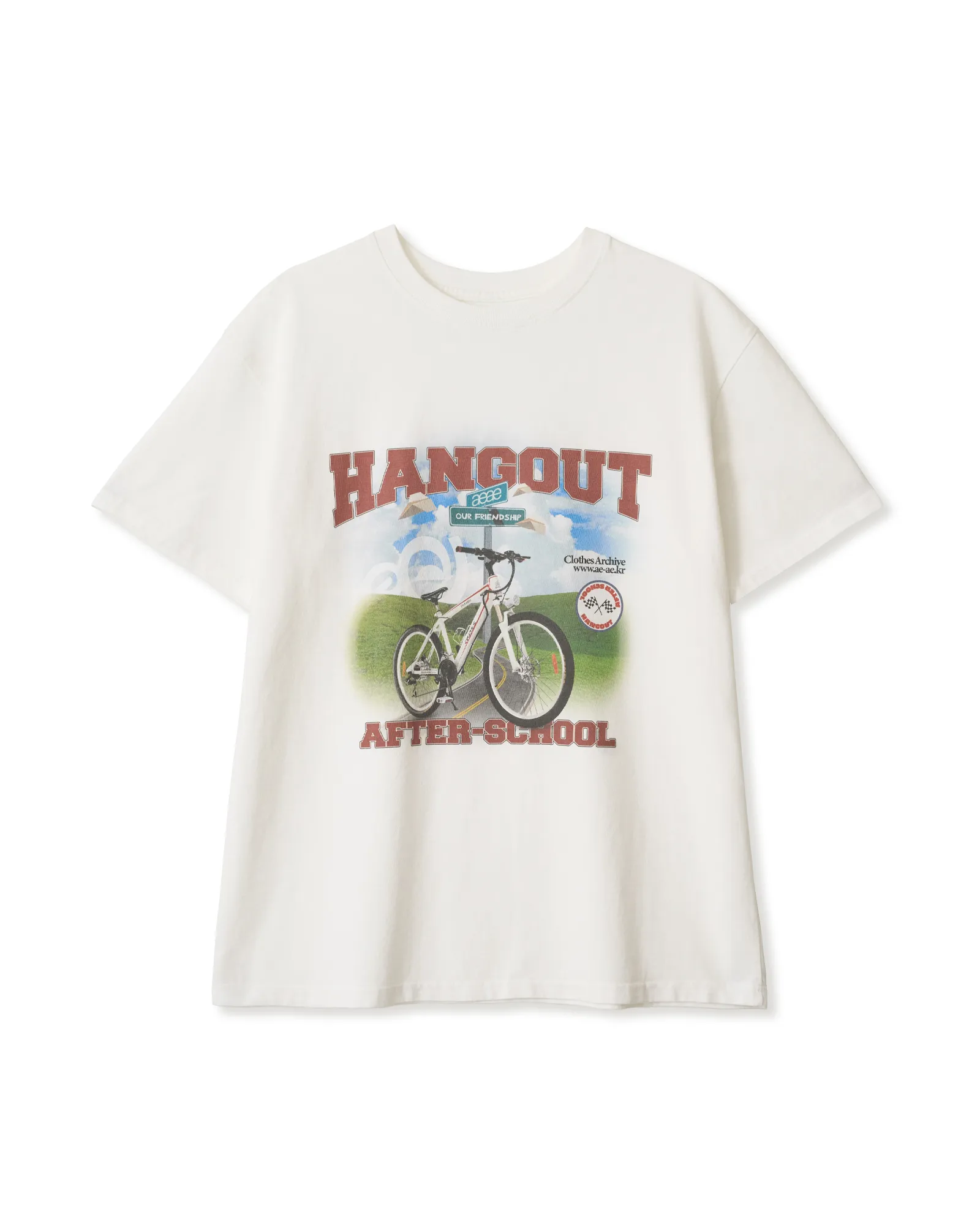 AEAE  |Unisex Street Style Short Sleeves Oversized Logo T-Shirts