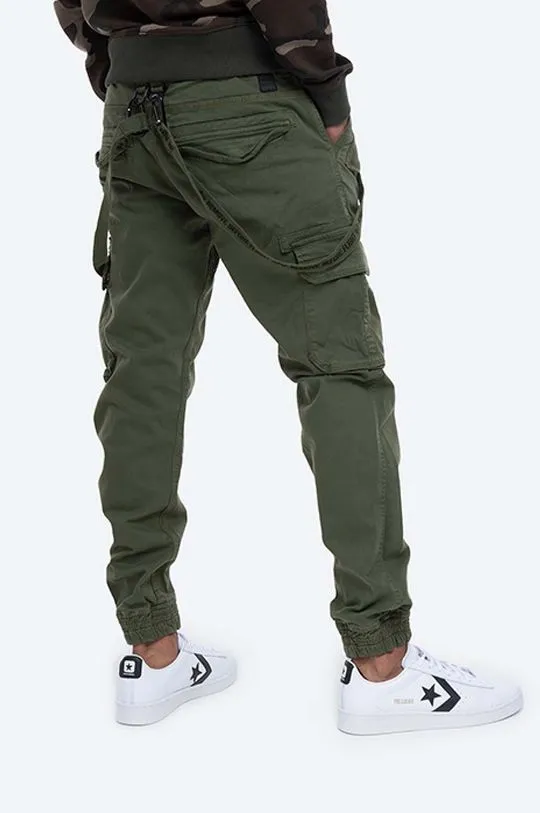 Alpha Industries trousers Utility Pant men's green color 128202.142