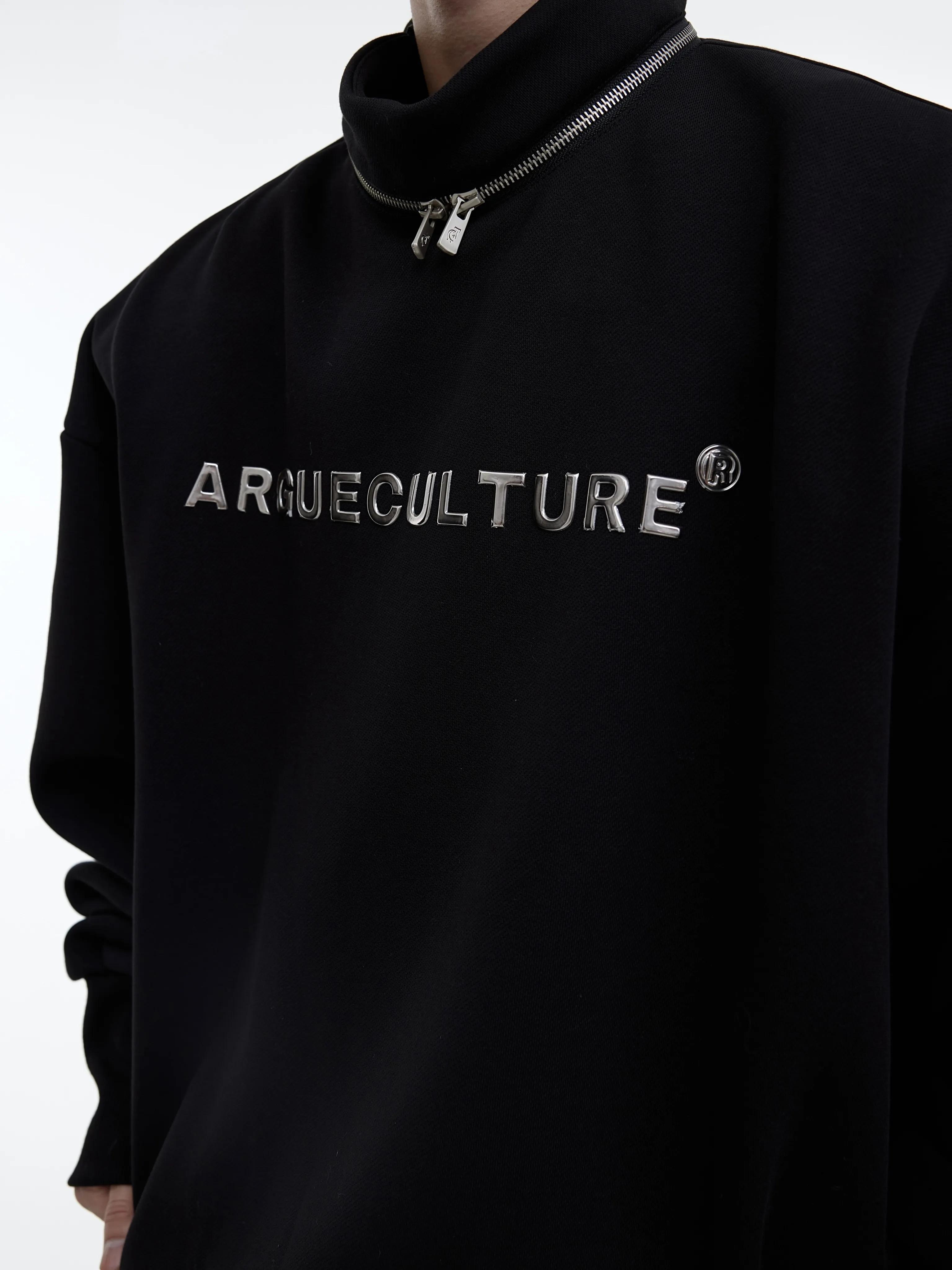 Argue Culture  |Unisex Street Style Long Sleeves Oversized Logo Sweatshirts