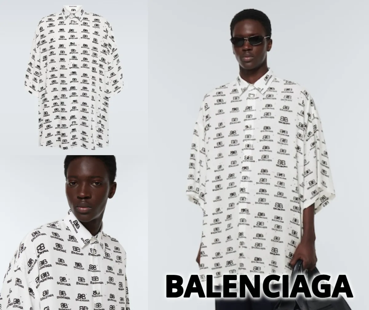 BALENCIAGA  |Unisex Street Style Short Sleeves Oversized Logo Luxury