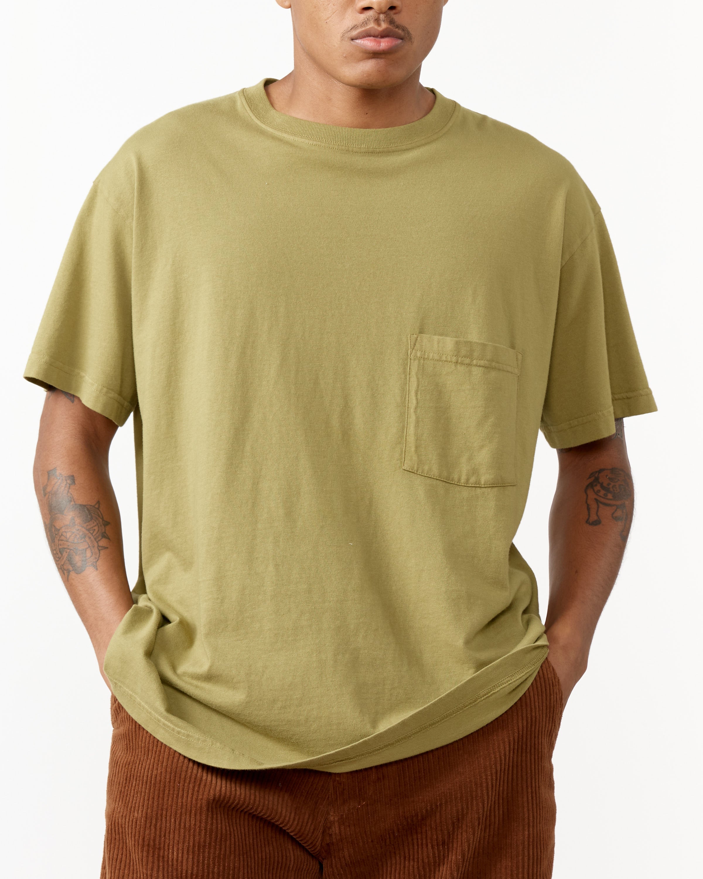 Big Pocket Tee in Avocado