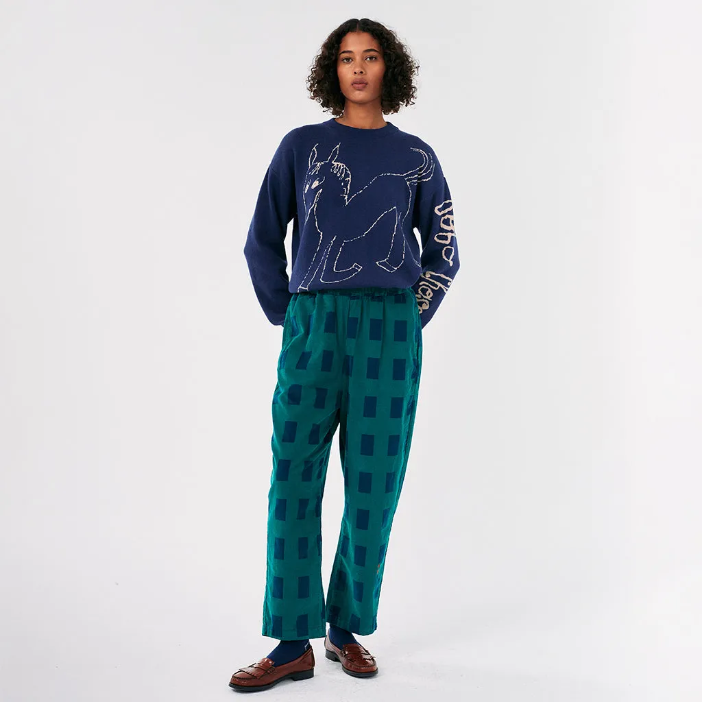 Bobo Choses Woman Cocoon Pants Green Checks