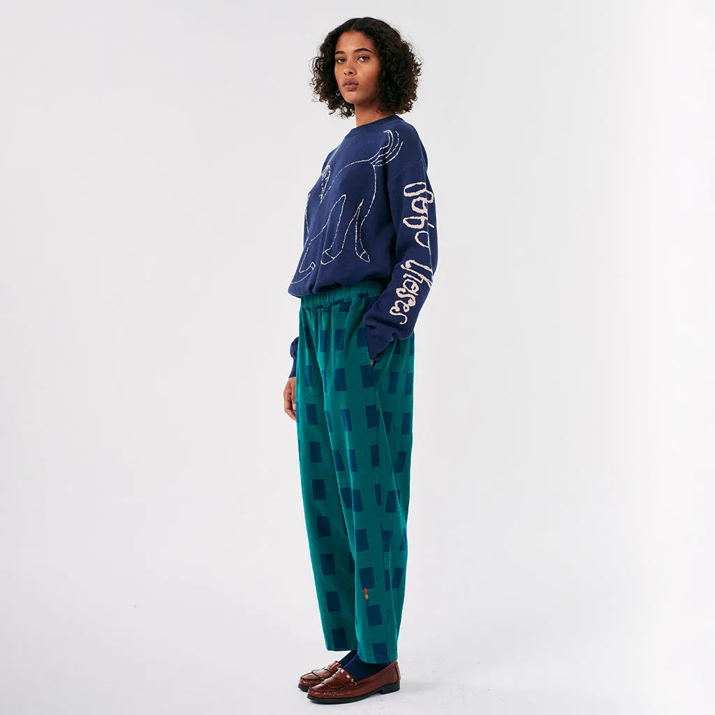 Bobo Choses Woman Cocoon Pants Green Checks