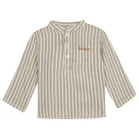 Bonton Baby Matt Shirt Fawn Brown Stripes