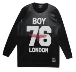 BOY LONDON  |Unisex Studded Street Style U-Neck Long Sleeves Cotton