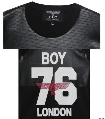 BOY LONDON  |Unisex Studded Street Style U-Neck Long Sleeves Cotton