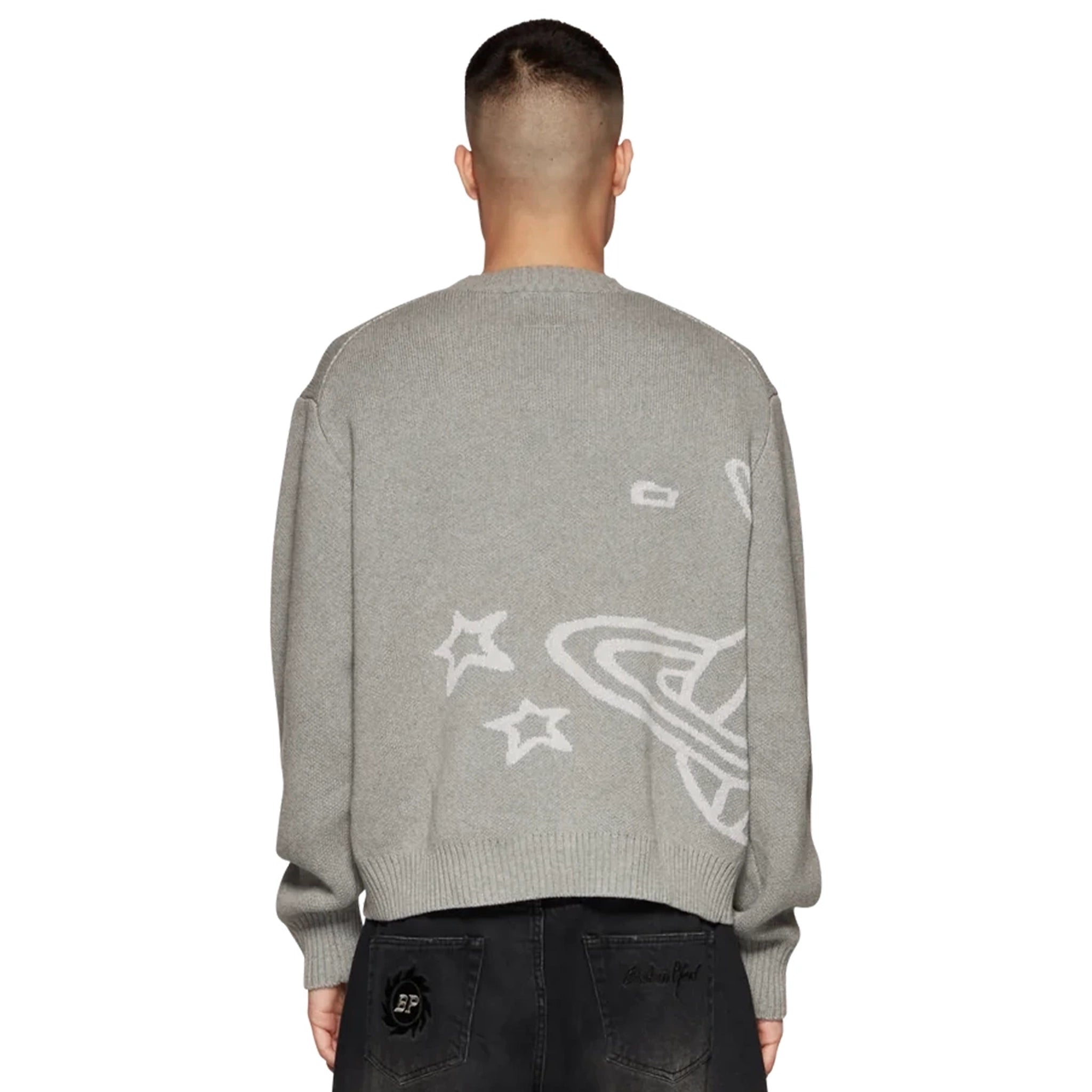 Broken Planet Heather Grey Planet Knit Sweatshirt