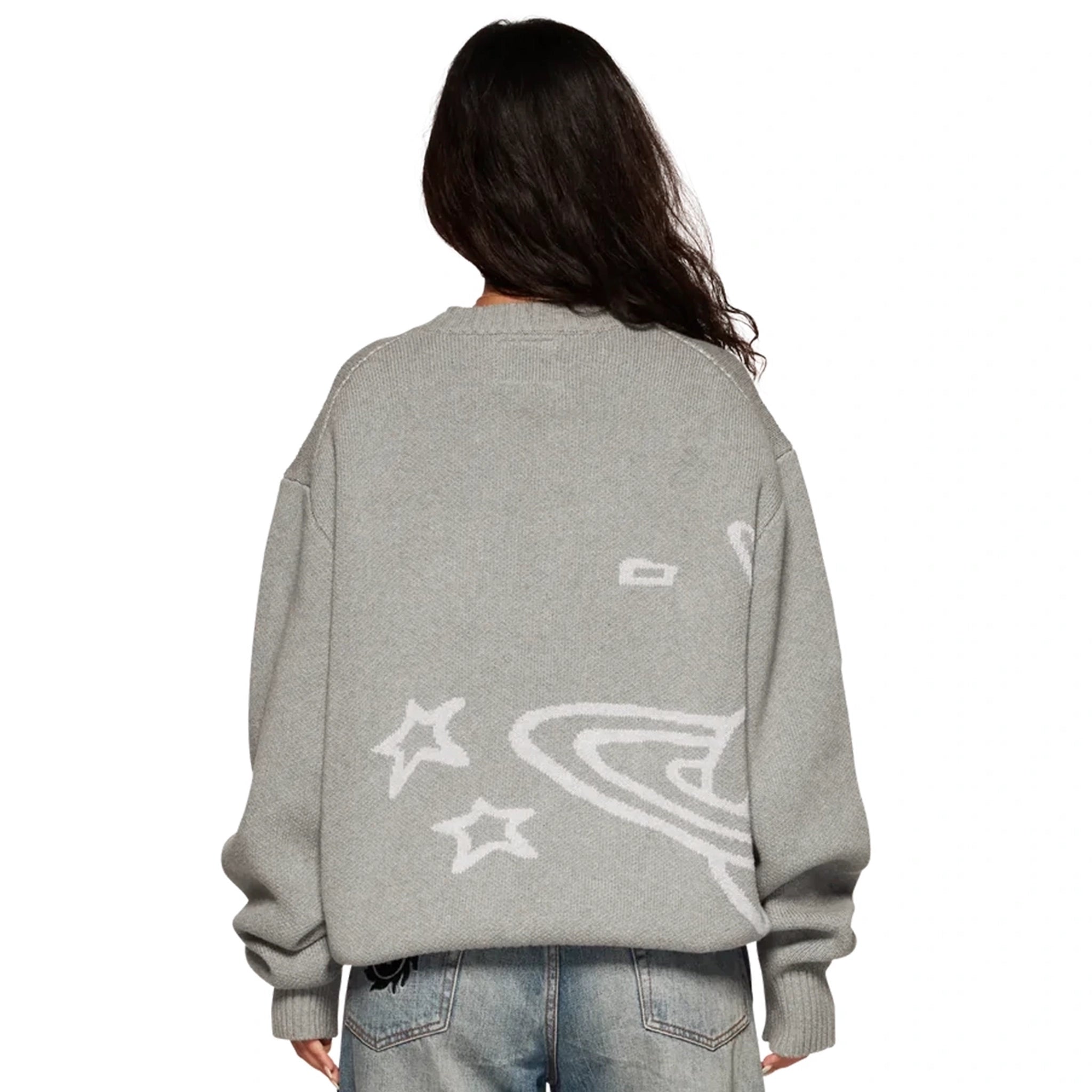 Broken Planet Heather Grey Planet Knit Sweatshirt