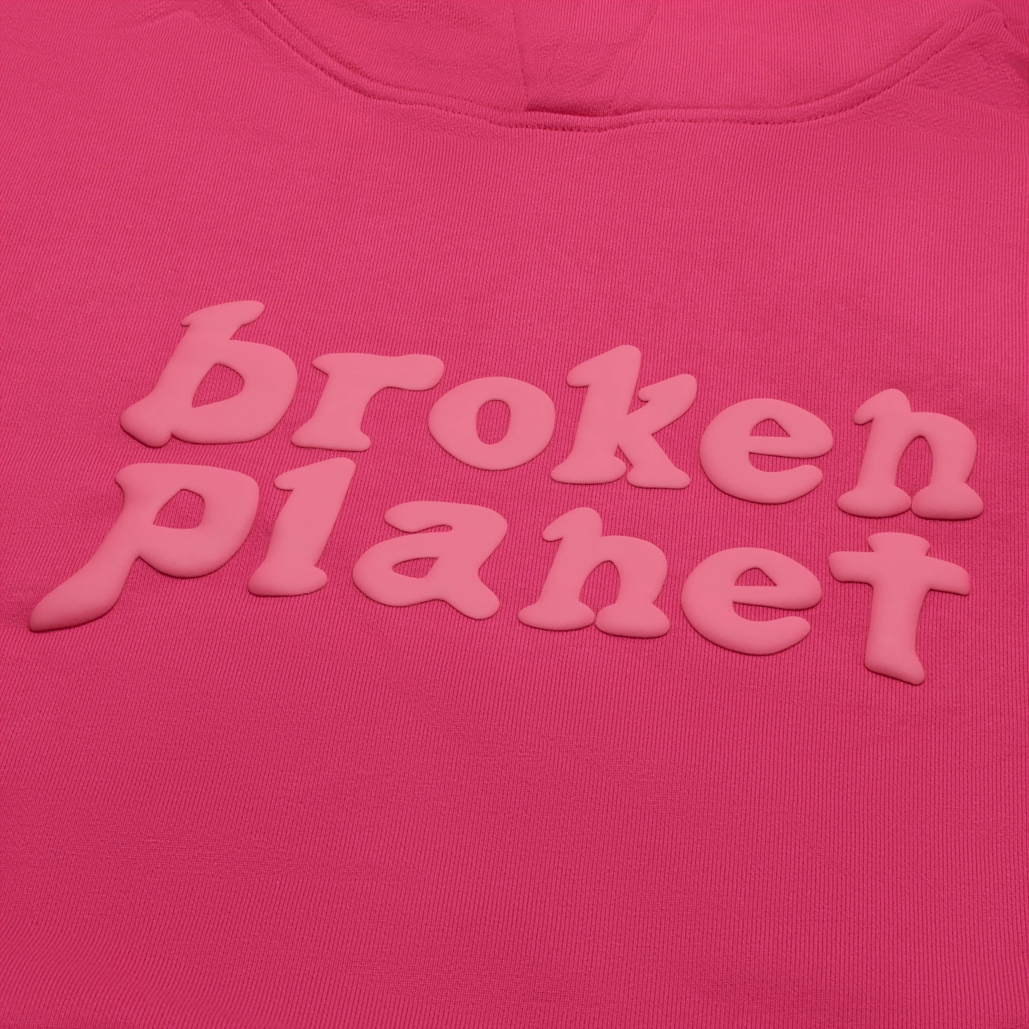 Broken Planet Monochrome Fuchsia Pink Hoodie