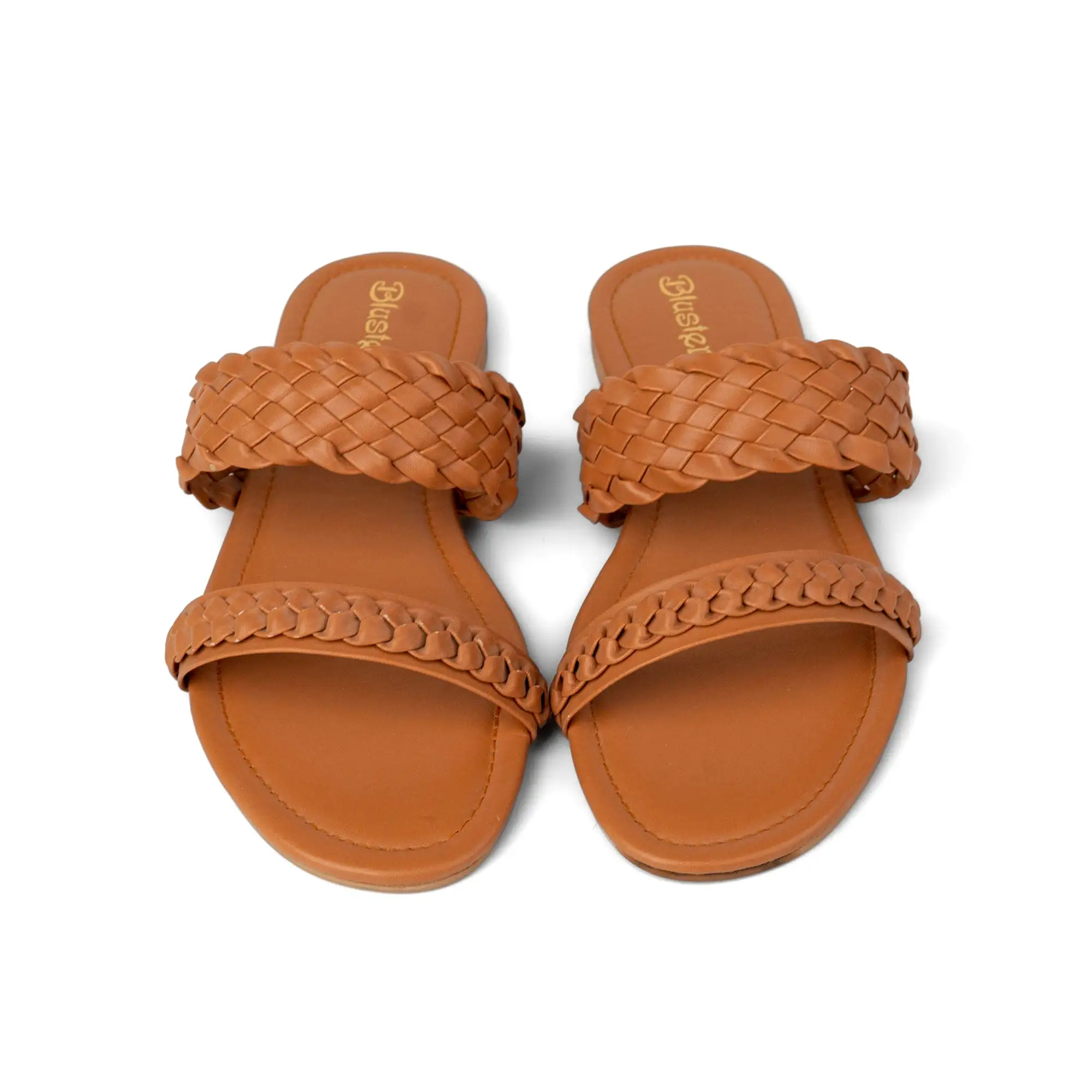 Brown Multi Braids Slides