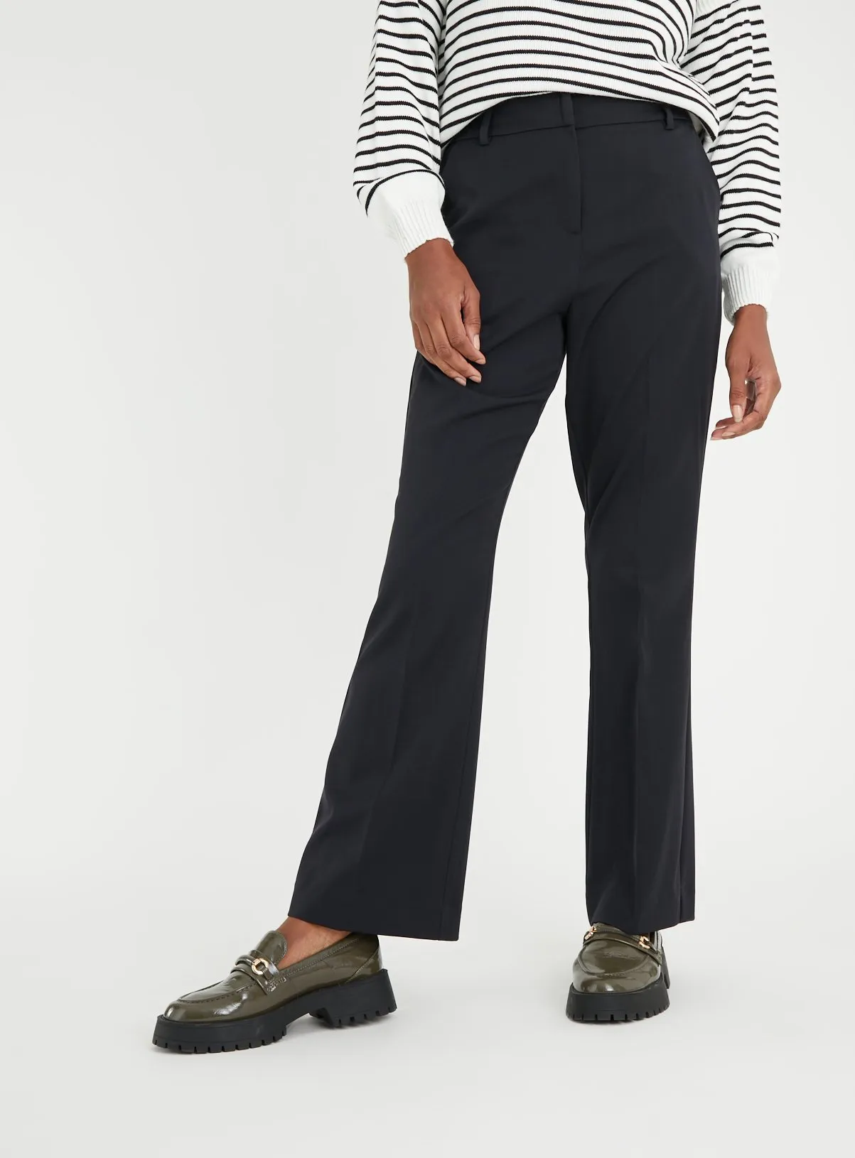 Buy Black Kick Flare Trousers 16L | Trousers | Tu