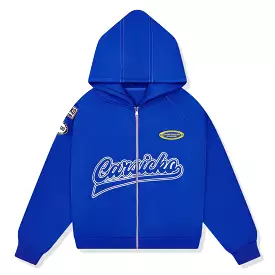 Carsicko Racing Club Zip-Up Blue Hoodie