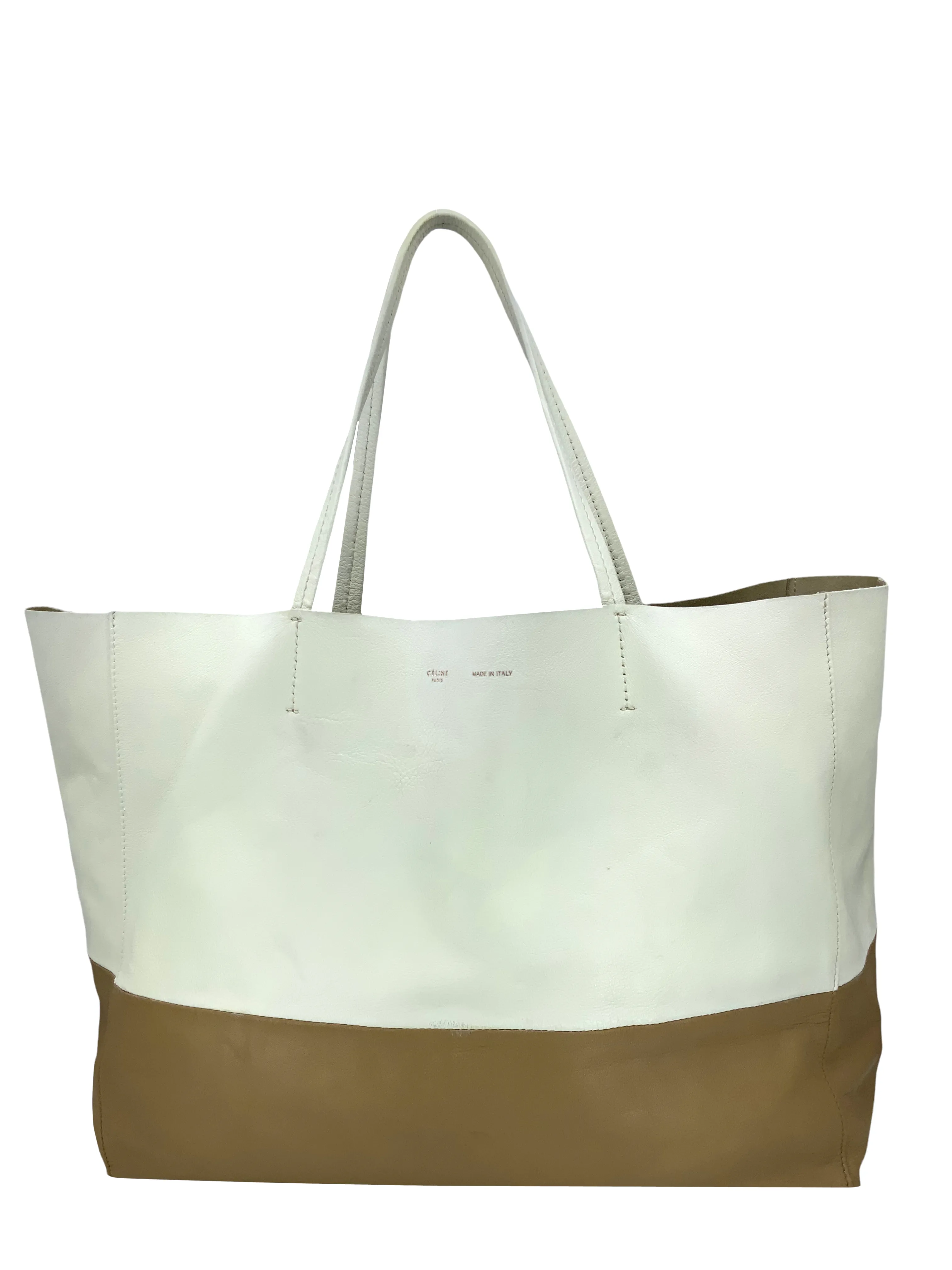 Celine Bi-Cabas Calfskin Leather Tote