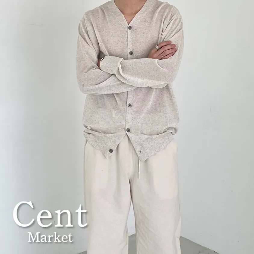 Cent  |Nylon Linen Street Style Plain Oversized Cardigans