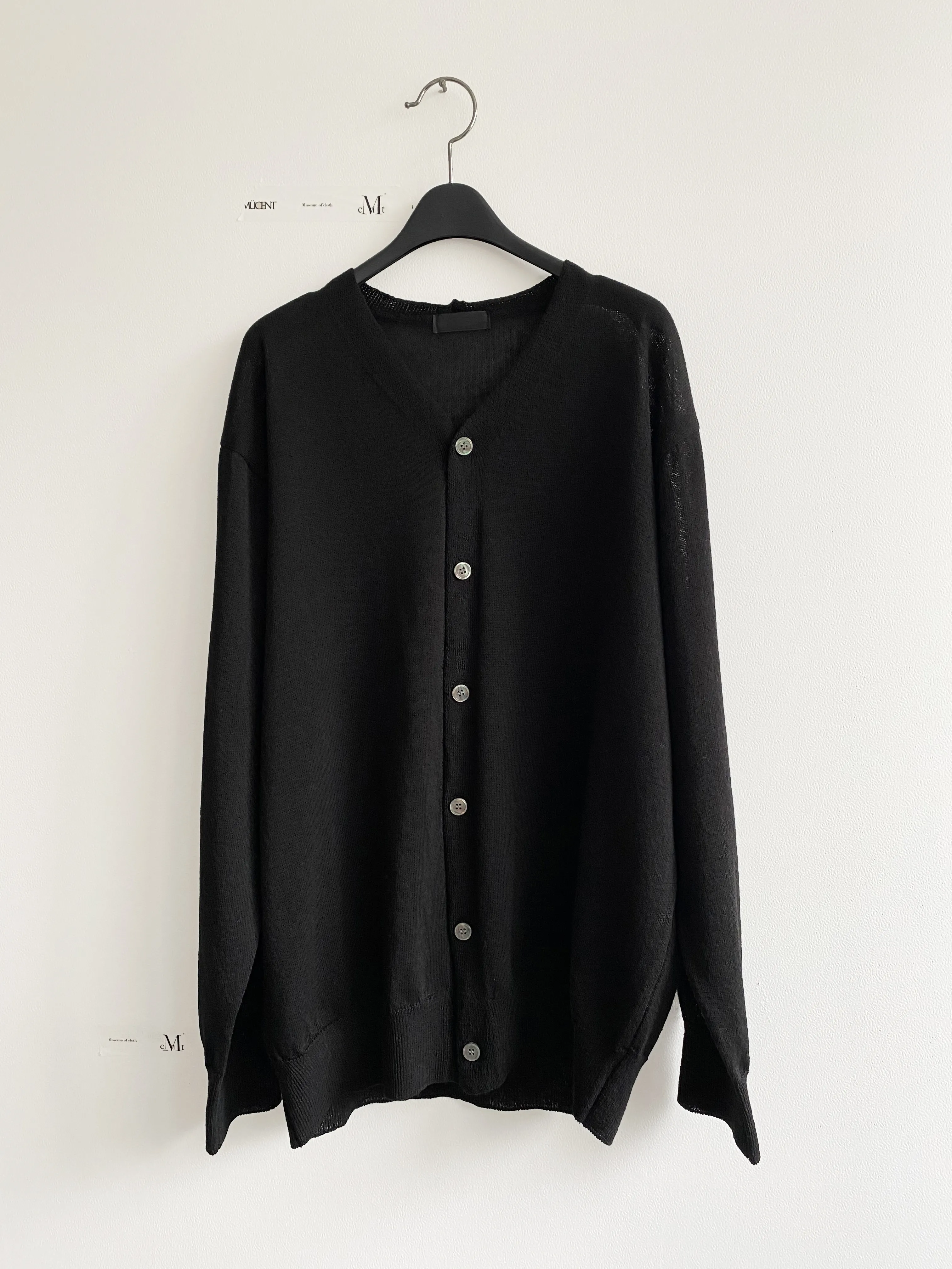 Cent  |Nylon Linen Street Style Plain Oversized Cardigans