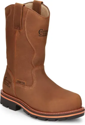 Chippewa Mens Thunderstruck 11in Waterproof Comp Toe Blonde Leather Work Boots