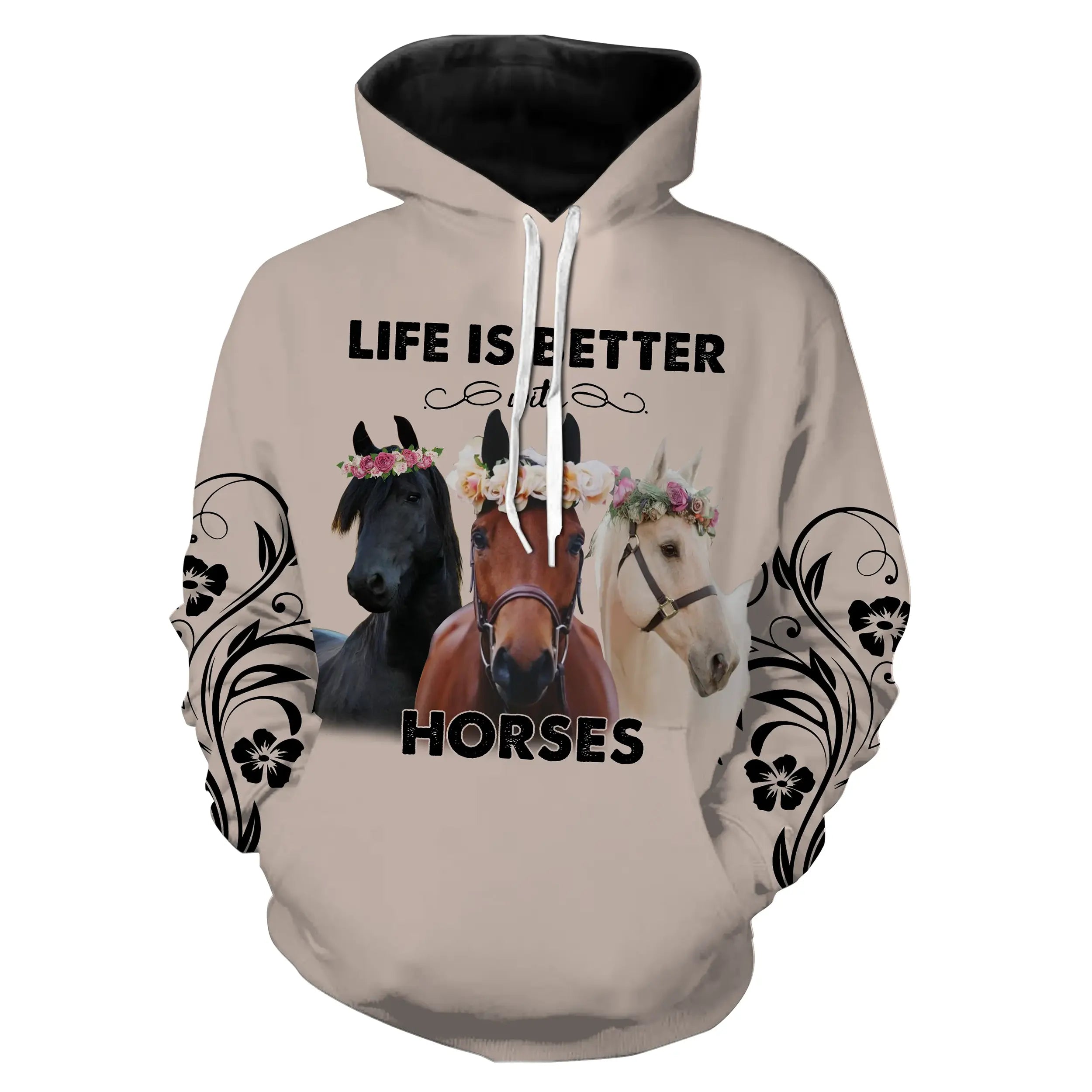 Chiptshirts T-shirt La Vie Est Meilleure Avec Les Chevaux, Equitation - CTS18062216