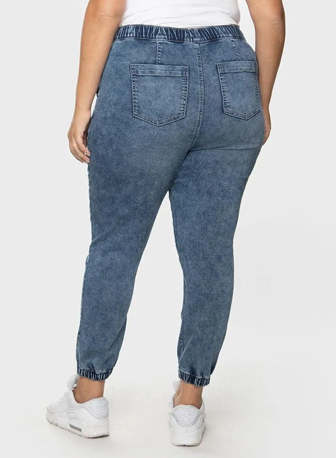 Dex Plus High Waist Jegging Jogger in Vintage Shade Blue