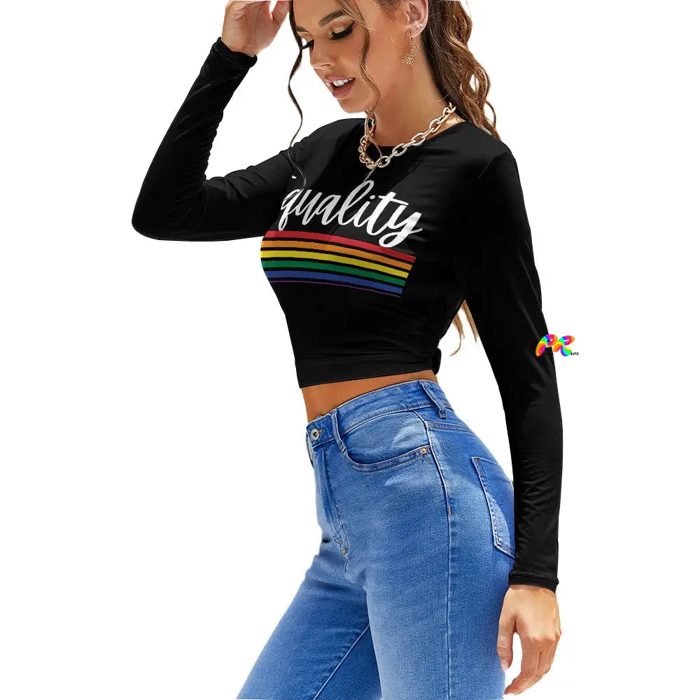 Equality Backless Long Sleeve T-Shirt