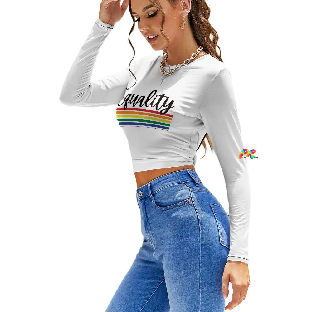 Equality Backless Long Sleeve T-Shirt