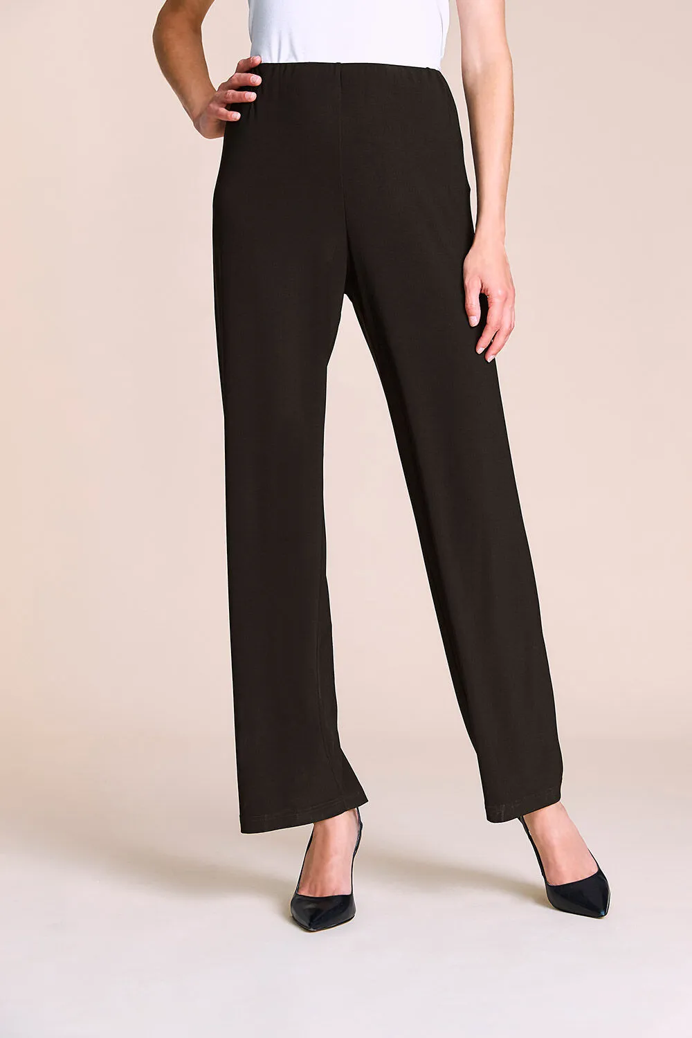 Formal Pull-On Wide Leg Trousers