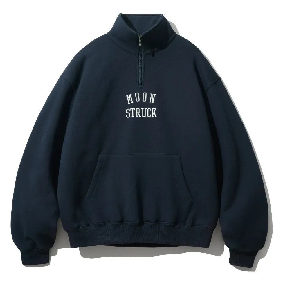 FP142  |【FEPL】★MOONSTRUCK HALF ZIP-UP OVREFIT SWEATSHIRT