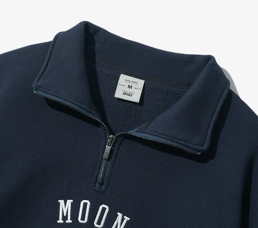 FP142  |【FEPL】★MOONSTRUCK HALF ZIP-UP OVREFIT SWEATSHIRT