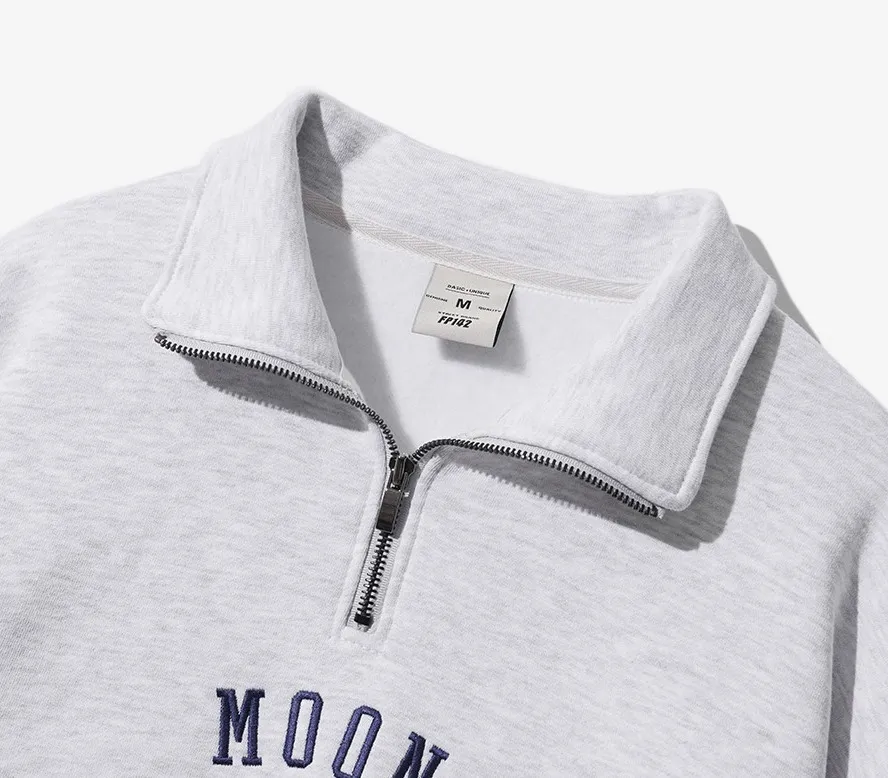 FP142  |【FEPL】★MOONSTRUCK HALF ZIP-UP OVREFIT SWEATSHIRT