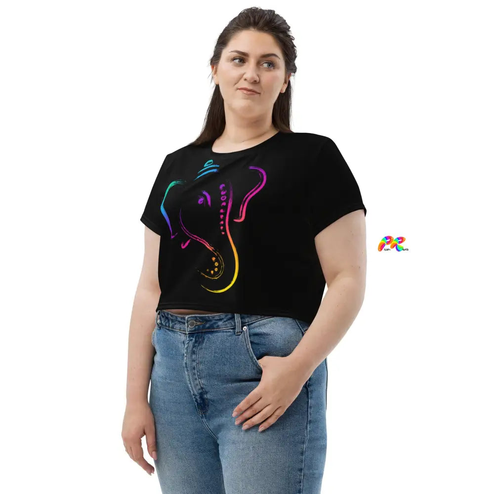 Ganesha Cropped T-Shirt