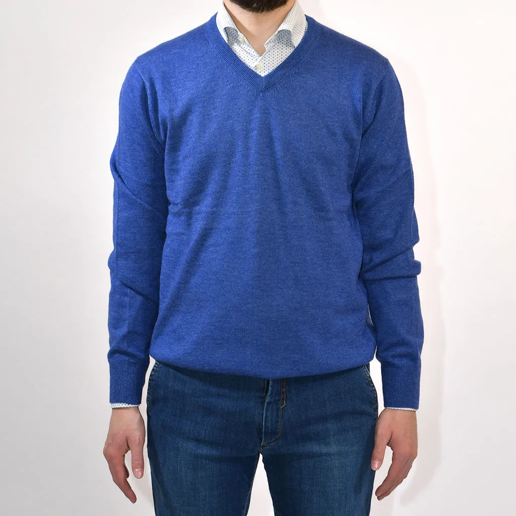 Ghiacciozero Maglia Scollo a V in Misto Lana e Cashmere Uomo HG3702A