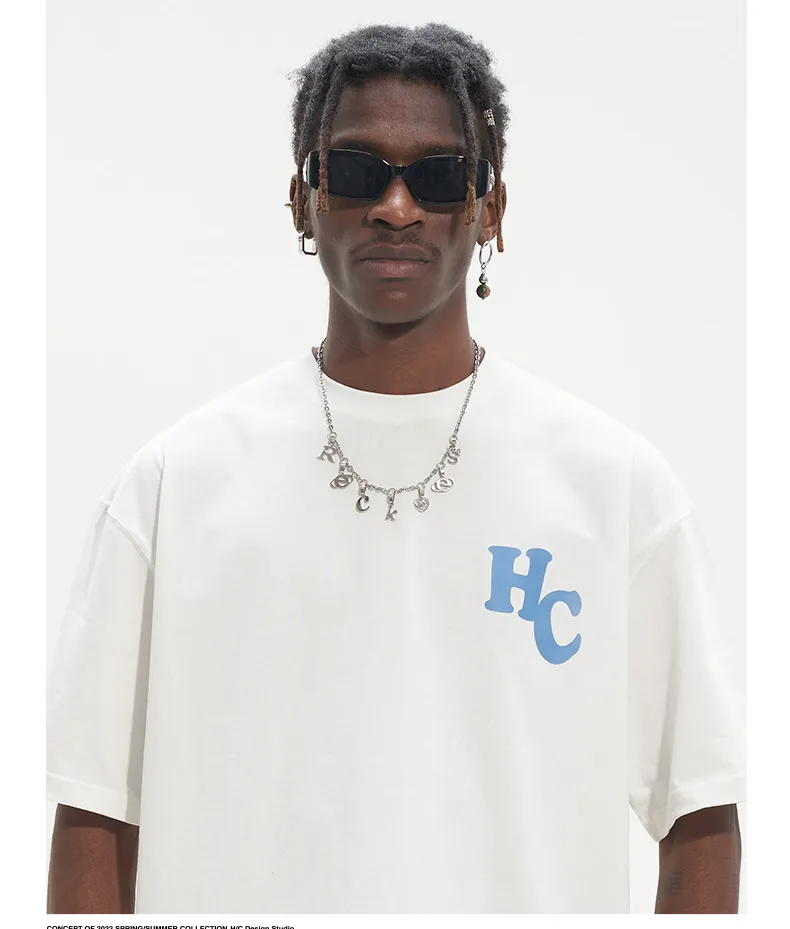 HARSH AND CRUEL  |Crew Neck Unisex Street Style Cotton Short Sleeves Oversized