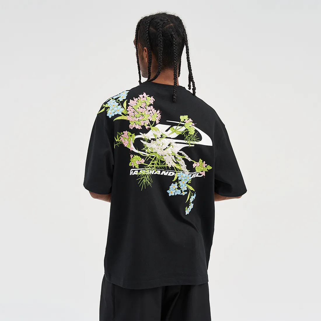 HARSH AND CRUEL  |Flower Patterns Unisex Street Style Cotton Short Sleeves