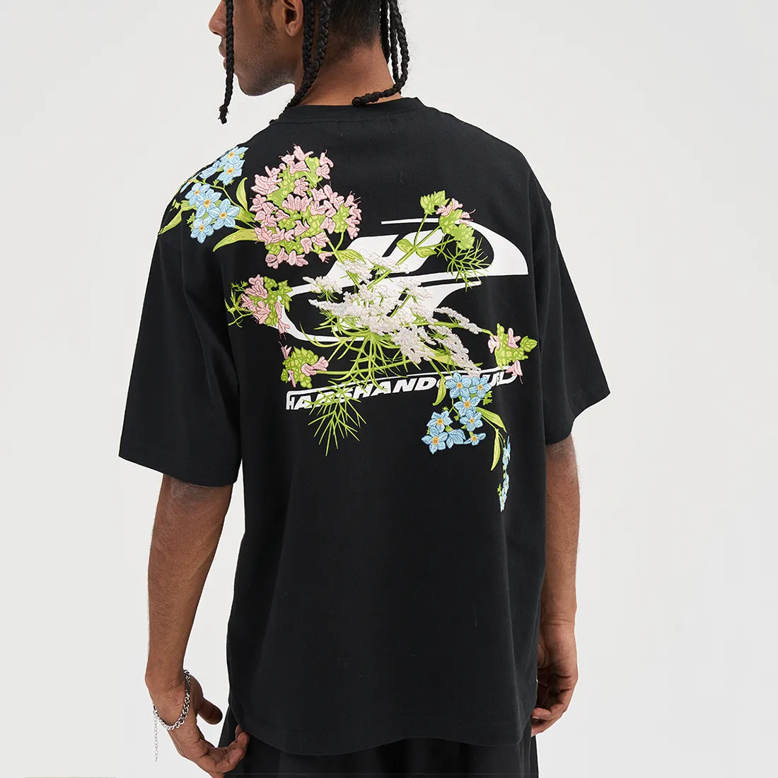 HARSH AND CRUEL  |Flower Patterns Unisex Street Style Cotton Short Sleeves