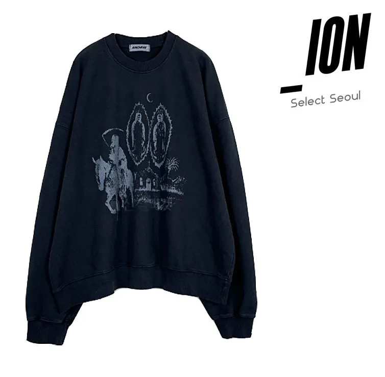 IONSEOUL  |Unisex Street Style Oversized Logo Sweatshirts