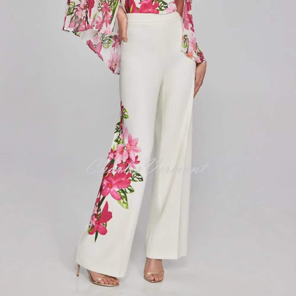 Joseph Ribkoff Floral Print Wide Leg Trouser - Style 241752