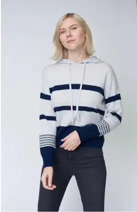 Kokun Stripe Pullover Hoodie