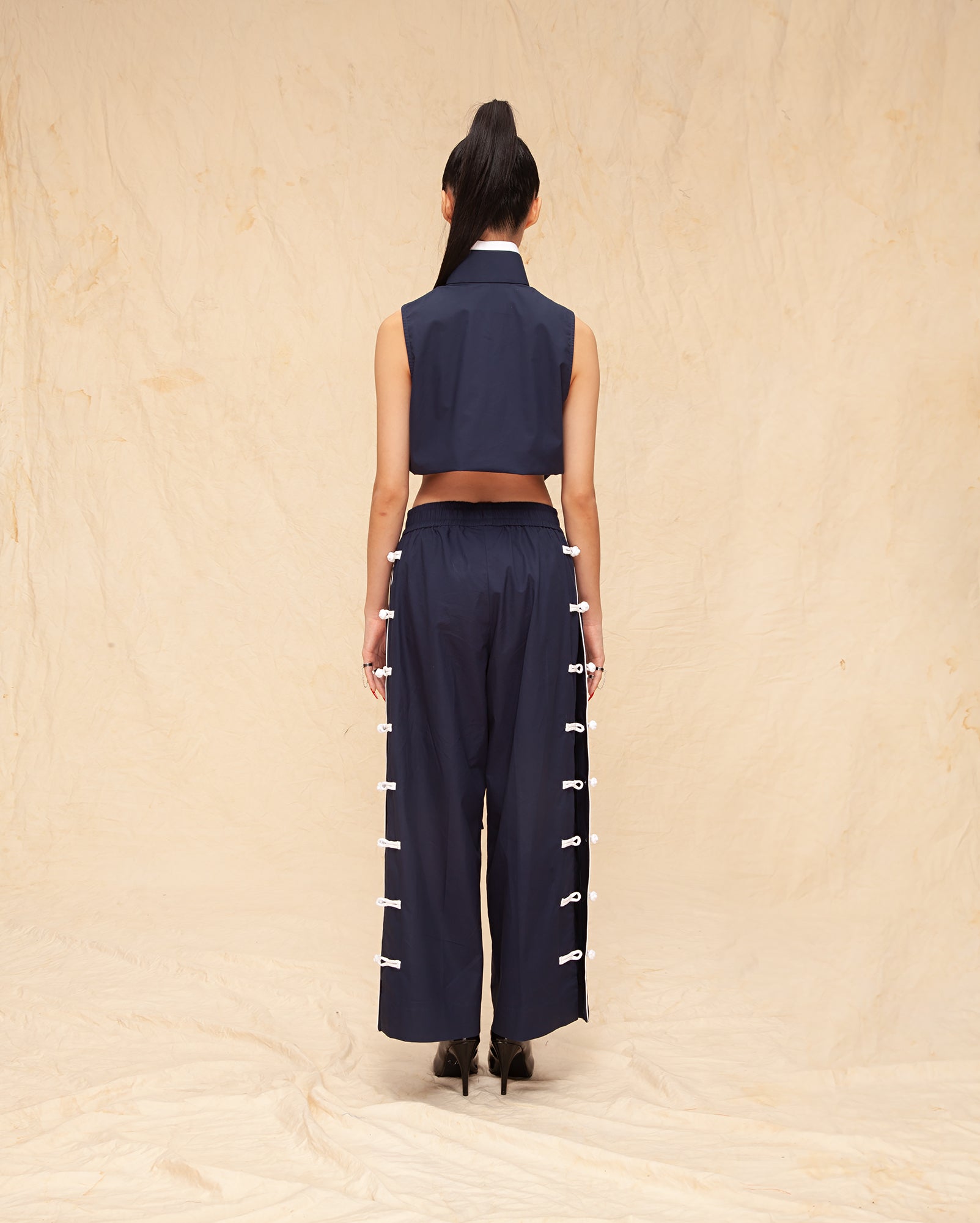 Li Bai Crop Top (Navy)