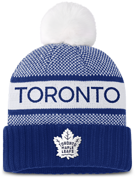 Maple Leafs Fanatics Women's 2023 Authentic Pro Rink Cuffed Pom Toque