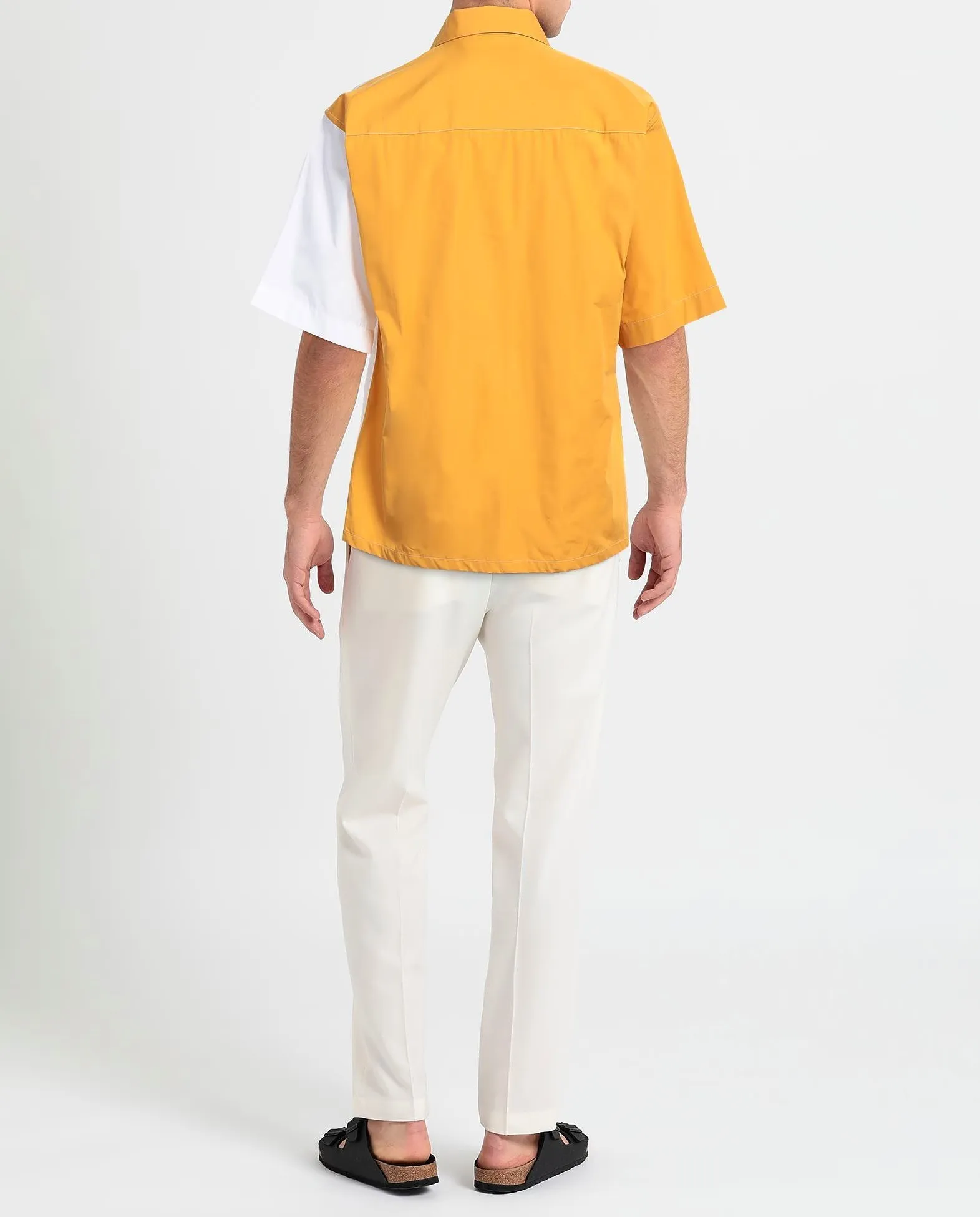 MARNI  |Bi-color Cotton Short Sleeves Oversized Logo Designers