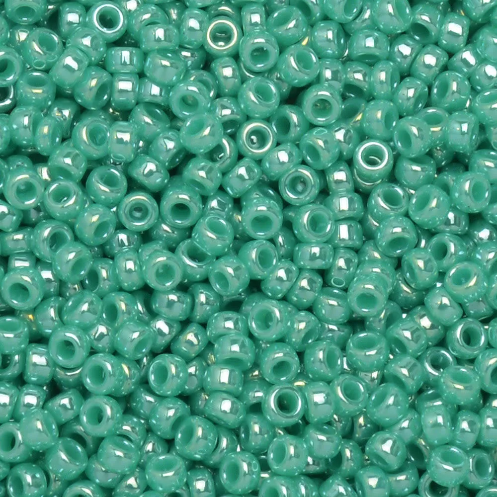 Miyuki Round Seed Beads, 15/0, #9435 Opaque Luster Teal (8.2 Gram Tube)