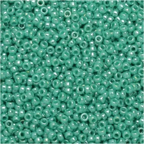 Miyuki Round Seed Beads, 15/0, #9435 Opaque Luster Teal (8.2 Gram Tube)