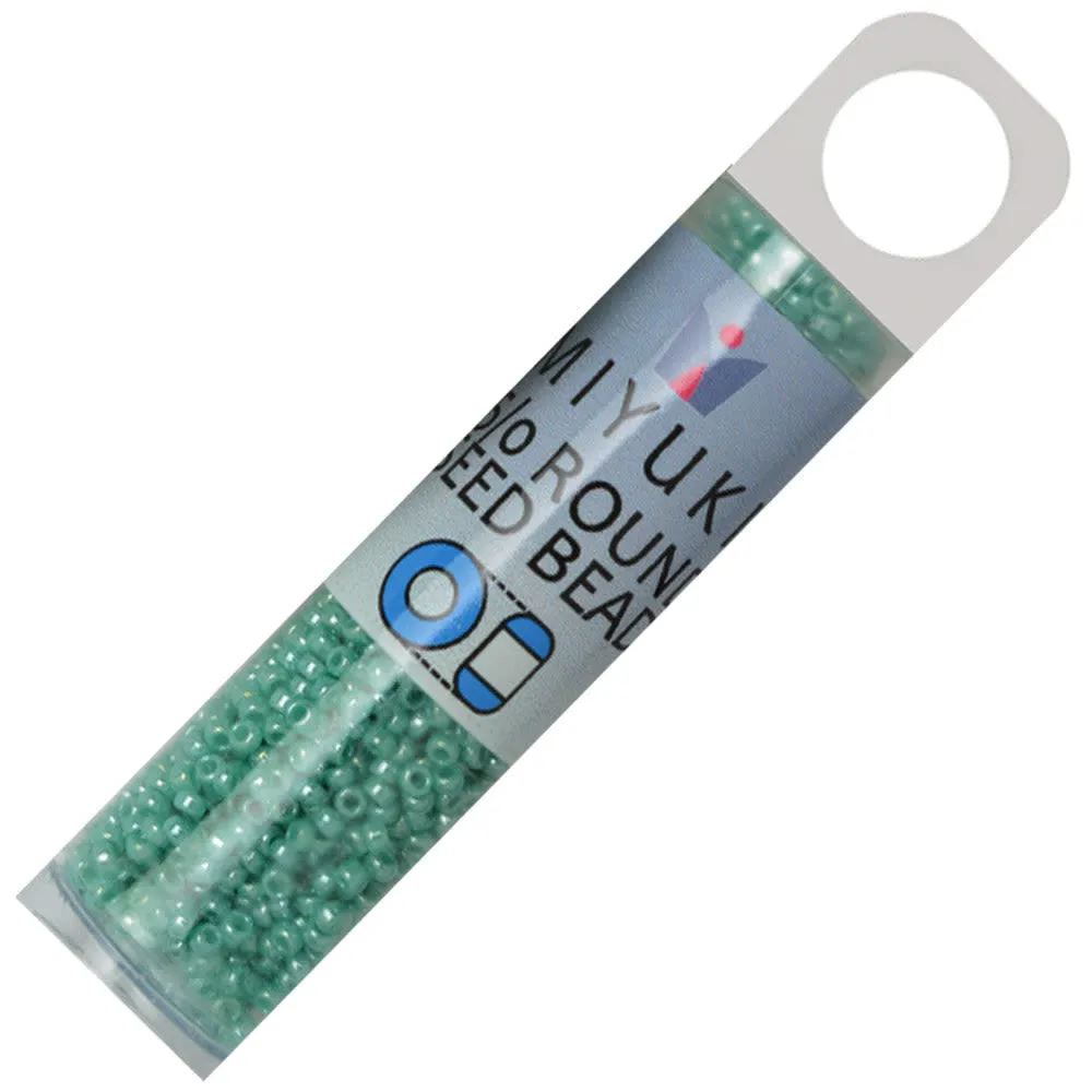 Miyuki Round Seed Beads, 15/0, #9435 Opaque Luster Teal (8.2 Gram Tube)