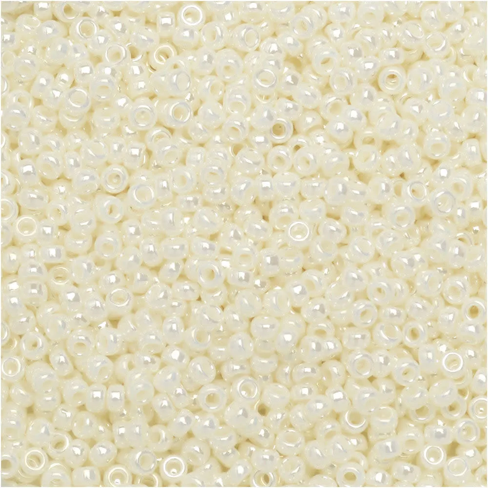 Miyuki Round Seed Beads, 15/0, #9591 Pearl Ceylon (8.2 Gram Tube)