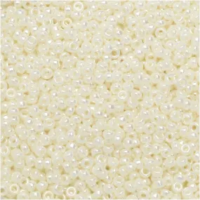 Miyuki Round Seed Beads, 15/0, #9591 Pearl Ceylon (8.2 Gram Tube)