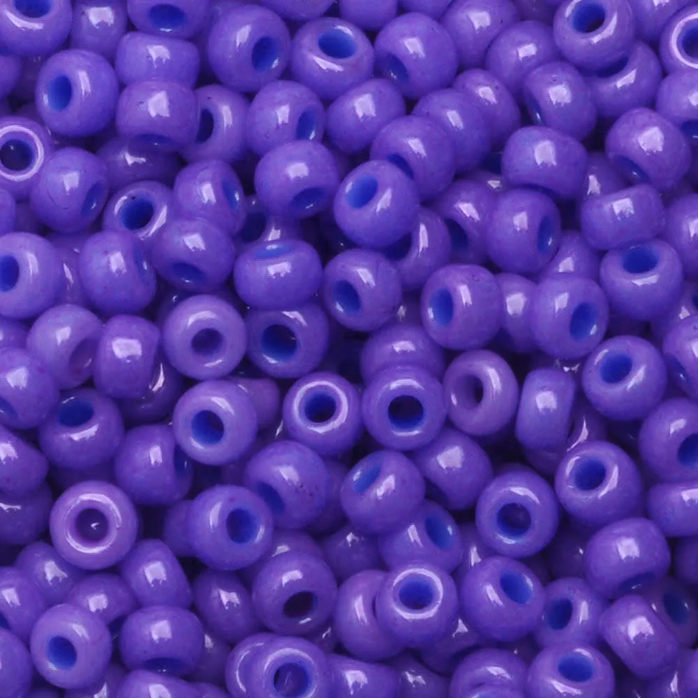 Miyuki Round Seed Beads, 8/0, #91477 Dyed Opaque Bright Purple (22 Gram Tube)